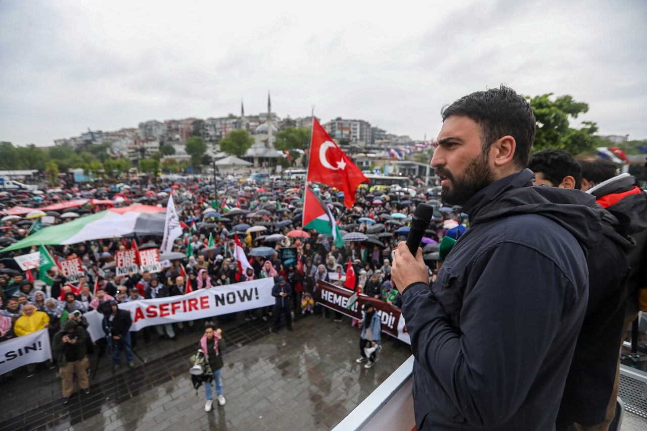 تظاهرات باشکوه مردم ترکیه در حمایت از غزه+ فیلم و عکس