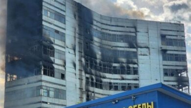 8 people were killed in a fire in a building on the outskirts of Moscow