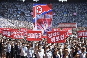 Anti-American demonstrations in Pyongyang coincide with the anniversary ... image.