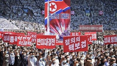 Anti-American demonstrations in Pyongyang coincide with the anniversary of the Korean War