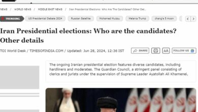 Coverage of Iran’s presidential election in “Times of India”