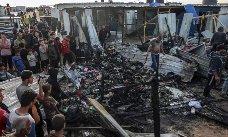 Day 256 of Al-Aqsa storm 5 martyrs in the bombardment of a refugee tent in Rafah