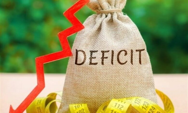 Federal budget deficit forecast of about 2 trillion dollars in the United States