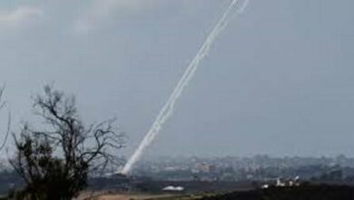 Rocket attack from Gaza to the occupied territories