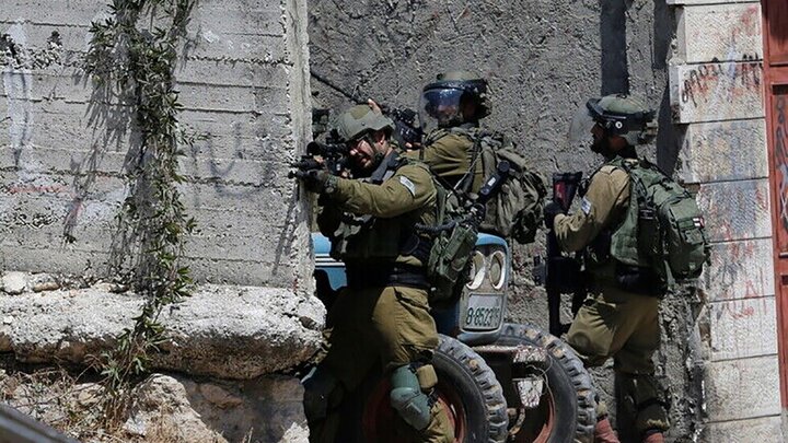 The attack of the Zionist military on the West Bank