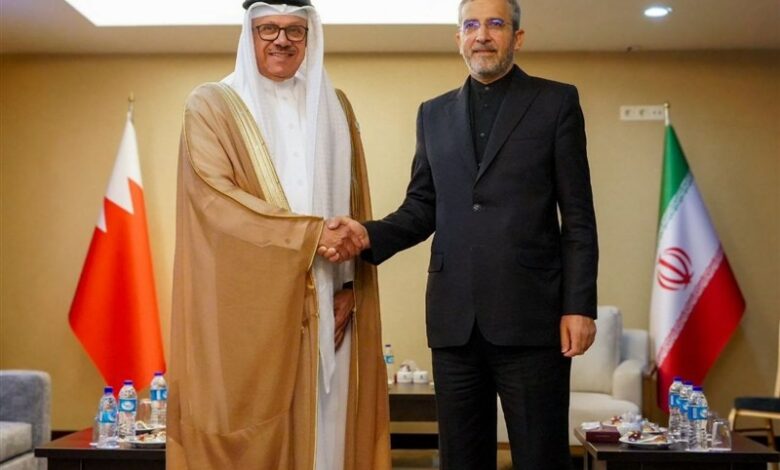 The meeting of the Foreign Minister of Bahrain with Ali Bagheri