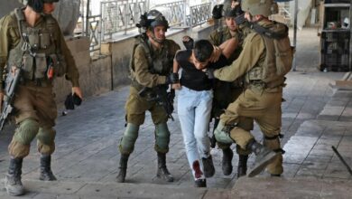 The number of detainees in the West Bank reached 9345 people