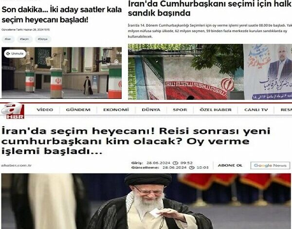 Wide coverage of Iran’s presidential election in Turkish media