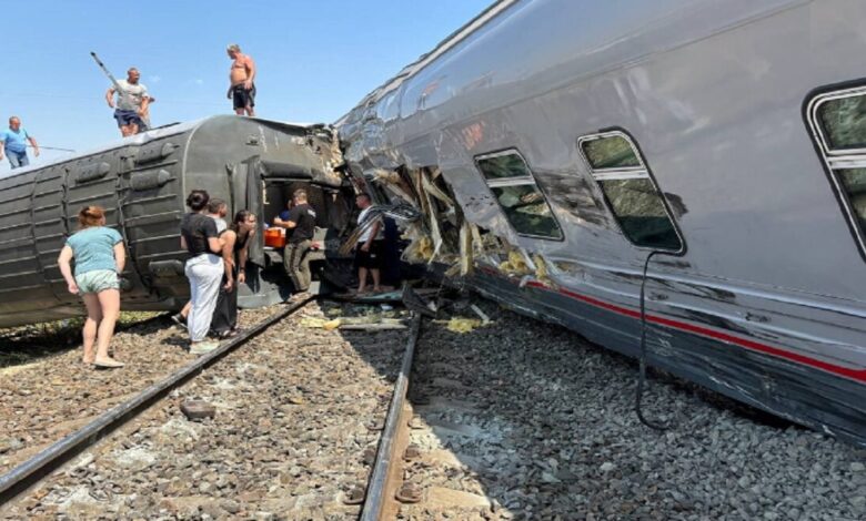 140 injured in a train collision with a truck in Russia