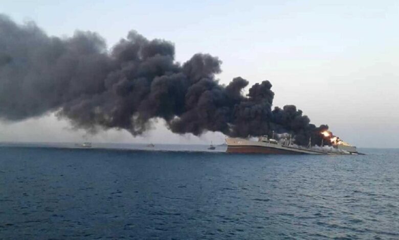 A flying object hit a ship with the American flag in the Gulf of Aden