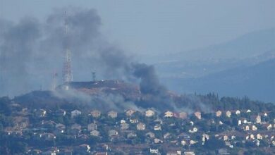 A massive fire broke out in the north of the occupied lands