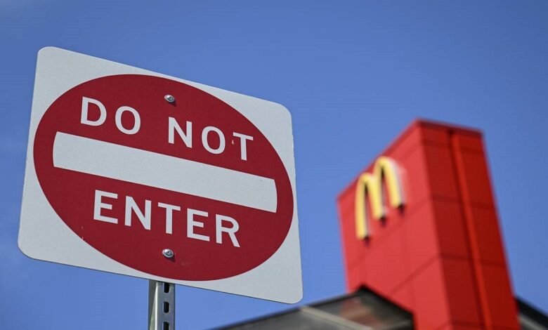 A sharp decline in McDonald’s sales