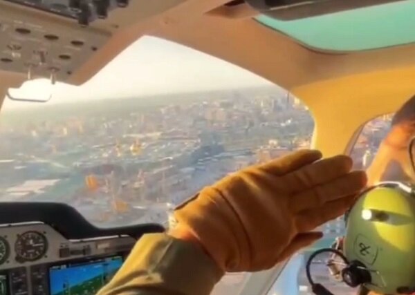 Aerial images from between the two temples on the day of Ashura/ Iraqi pilot’s military salute