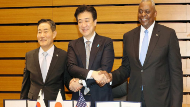 America, Japan and South Korea signed a memorandum of understanding on defense cooperation