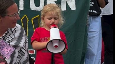 American child’s support for the freedom of Palestine with children’s language