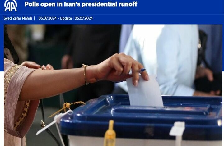 Anatolia news agency’s coverage of the second round of Iran’s presidential election