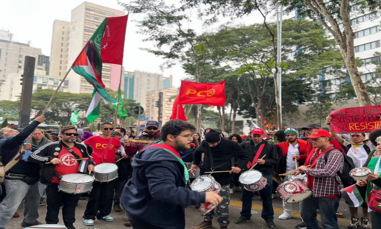 Anti-Zionist demonstrations in Sao Paulo, Brazil + pictures