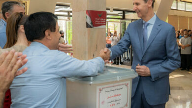 Bashar Assad cast his vote