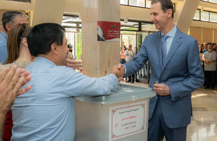 Bashar Assad cast his vote