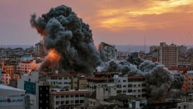 Brutal bombing of the residential areas of the Gaza Strip