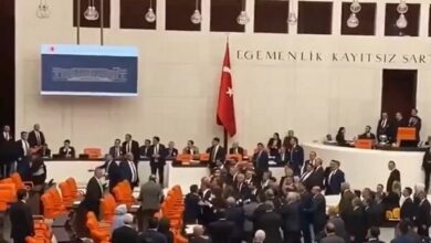 Clash in the Turkish parliament + video