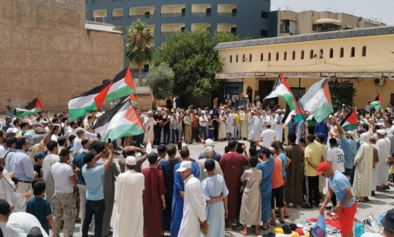 Demonstrations in more than 40 Moroccan cities in support of the people of Gaza