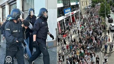 German police attacked Palestinian supporters in Berlin