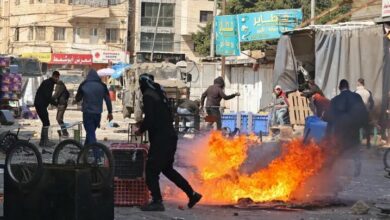 Intense conflict between Palestinian resistance and Zionist forces in Nablus