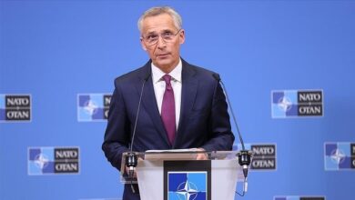 Jens Stoltenberg at the last NATO meeting as Secretary General