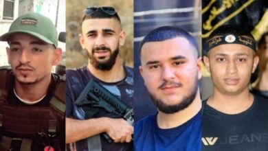 Martyrdom of 4 Palestinian fighters in Nur Shams camp