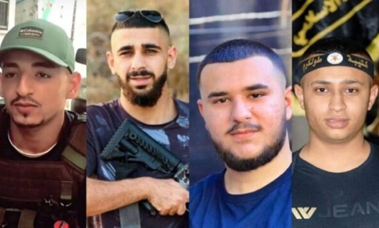 Martyrdom of 4 Palestinian fighters in Nur Shams camp