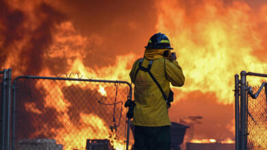 Massive fires in California, USA