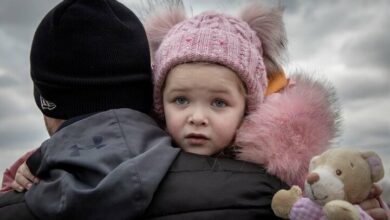 Memorial of children victims of the Donbas war in Russia