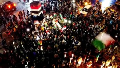 Night gathering of Yemenis in Sana’a/disgust with the aggressors and continued support for Palestine