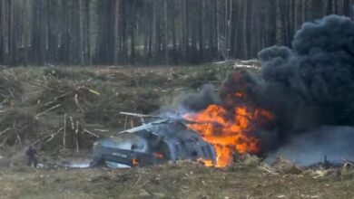 Russian army helicopter crashed in the south of Moscow/passengers were killed
