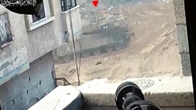 The bulldozer of the Zionist regime was targeted in the south of Rafah + video