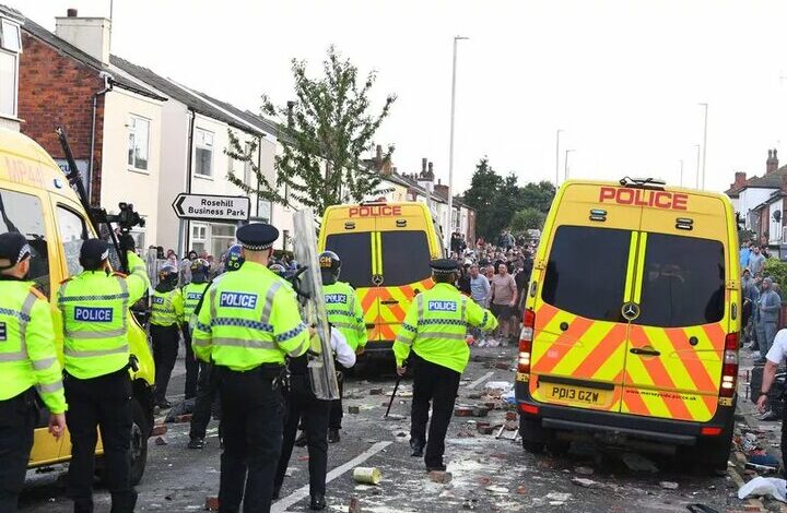 About 100 people were arrested in British protests