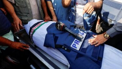 An increase in the number of martyrs of the media in Gaza