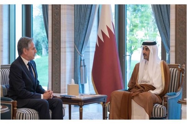 Consultation between the Emir of Qatar and the US Secretary of State regarding Gaza