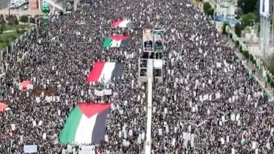 Demonstration of millions of Yemenis in support of the Palestinian nation 