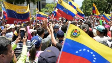 Street demonstrations of “Maduro” supporters in Caracas