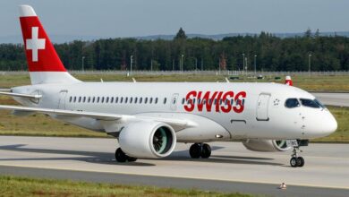 Swissair suspended flights over Tel Aviv