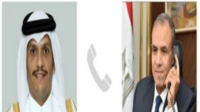 Telephone consultation between the Ministries of Foreign Affairs of Egypt and Qatar about developments in the region