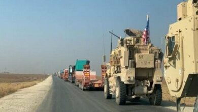 The arrival of an American military convoy from Iraq to Syria