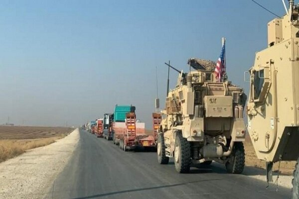 The arrival of an American military convoy from Iraq to Syria