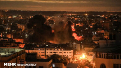 The fighters of the Zionist regime bombarded all of Gaza