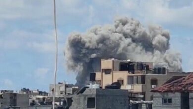 The horrifying moment of bombing a building in the Gaza Strip