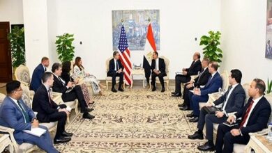 The meeting between the foreign ministers of Egypt and the United States