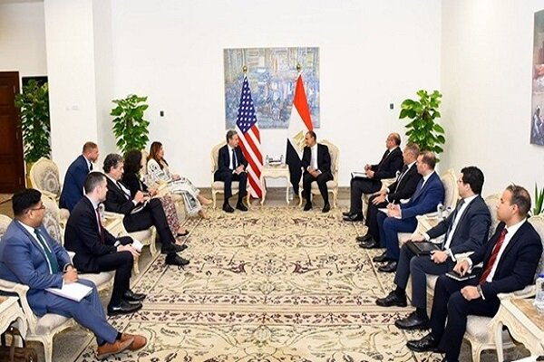 The meeting between the foreign ministers of Egypt and the United States