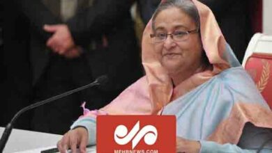 The moment the Prime Minister of Bangladesh fled to India with a helicopter